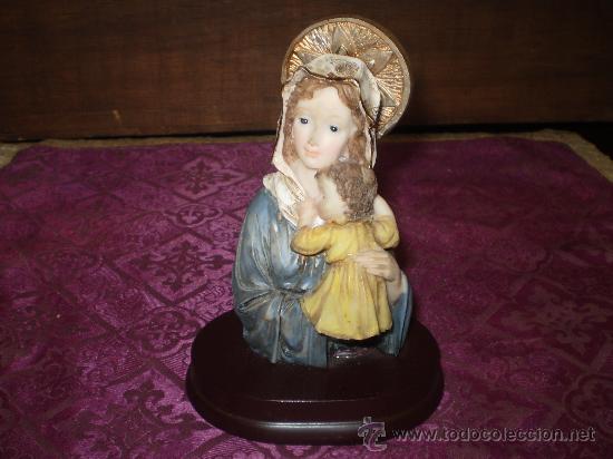 Art: Virgen con Ni&ntilde;o realizado en pasta sint&eacute;tica