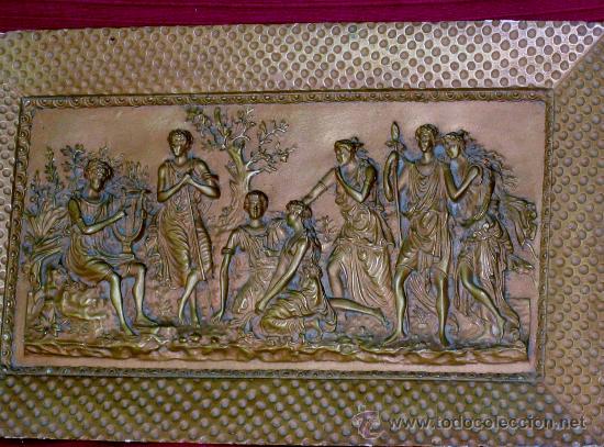 Arte: PAREJA DE RELIEVES IMPERIO FRANCESES ALEGORICOS S XIX - Foto 3