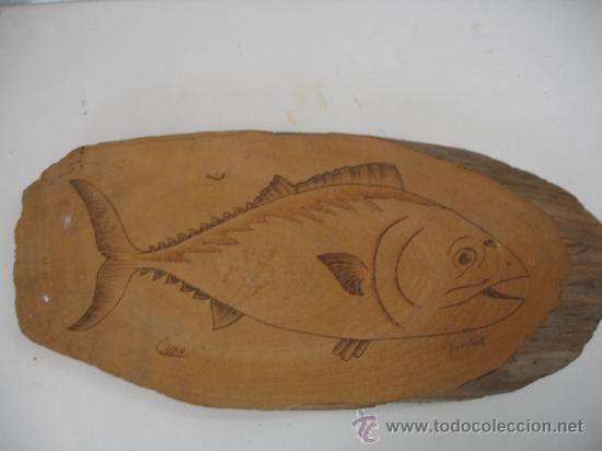 Arte: TALLADO SOBRE MADERA PEZ - Foto 1