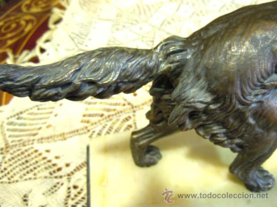 Arte: PERRO DE CAZA EN CALAMINA DE FINALES DEL XIX - Foto 4
