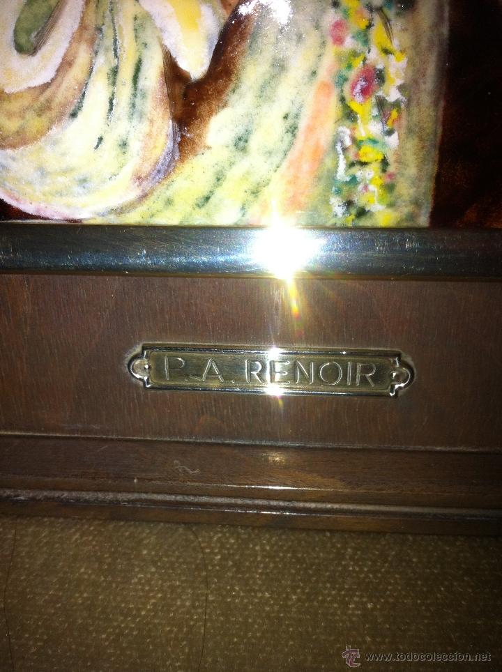 Arte: CUADRO DE ESMALTE Y PLATA DE LEY Y MADERA (RENOIR) - Foto 2