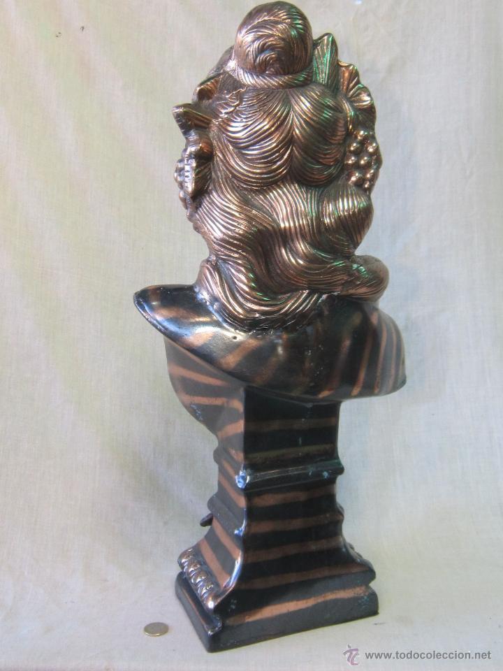 Arte: BUSTO DE MUJER EN ALUMINO COBREADO - Foto 2