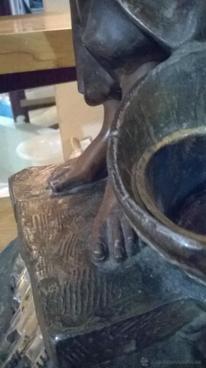 Arte: ANTIGUA FIGURA LAVANDERA DE CALAMINA - Foto 7