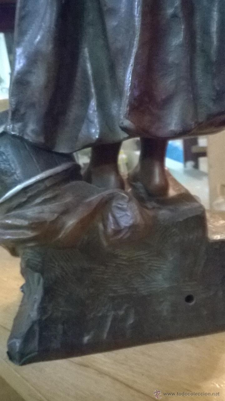 Arte: ANTIGUA FIGURA LAVANDERA DE CALAMINA - Foto 9