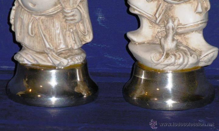Arte: PAREJA DE BUDA EN PASTA DE MARFIL Y PLATA - Foto 2