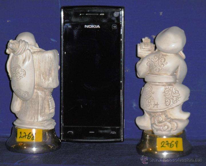 Arte: PAREJA DE BUDA EN PASTA DE MARFIL Y PLATA - Foto 5