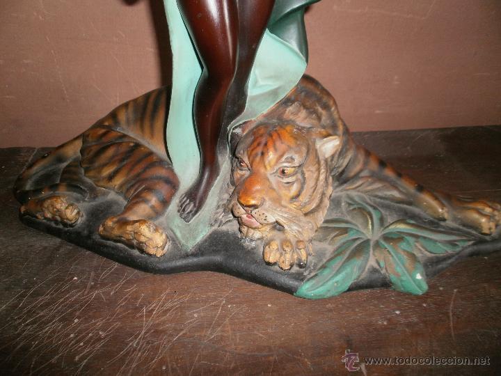 Arte: FIGURA  AFRICANA CON PANTERA - Foto 4
