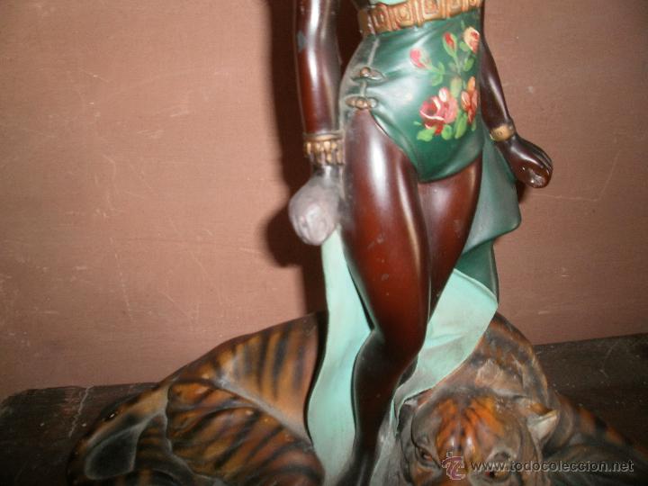 Arte: FIGURA  AFRICANA CON PANTERA - Foto 6