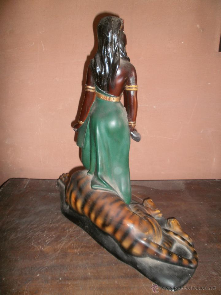 Arte: FIGURA  AFRICANA CON PANTERA - Foto 7