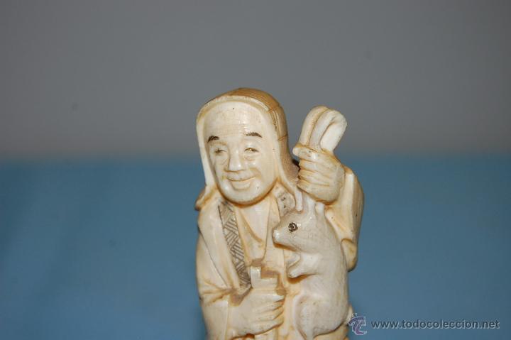 Arte: ESCULTURA JAPONESA REPRESENTANDO CAZADOR - Foto 2
