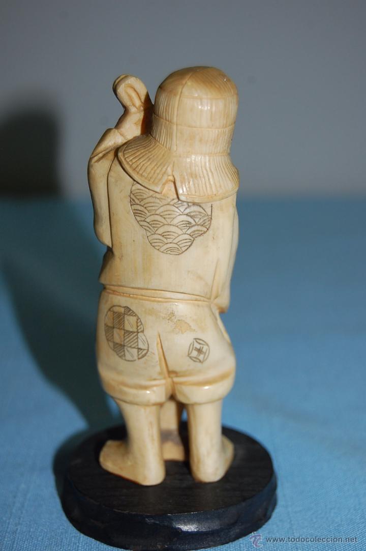 Arte: ESCULTURA JAPONESA REPRESENTANDO CAZADOR - Foto 4