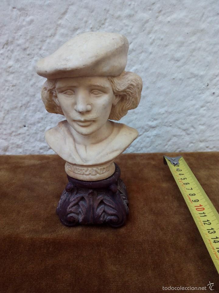 Arte: Busto Rembrandt con peana de madera - Foto 1