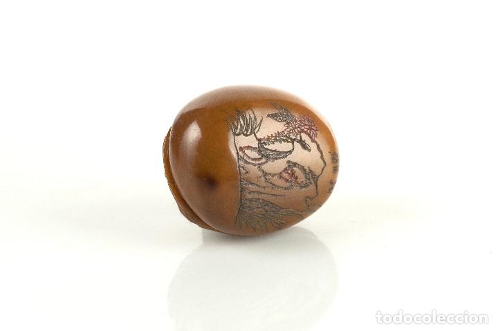 Arte: CURIOSO NETSUKE SEMILLA  SIGLO XIX - Foto 2