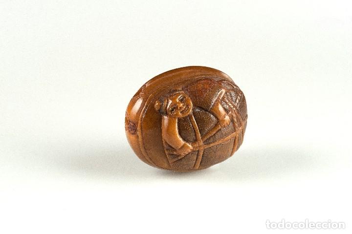 Arte: CURIOSO NETSUKE SEMILLA  SIGLO XIX - Foto 4