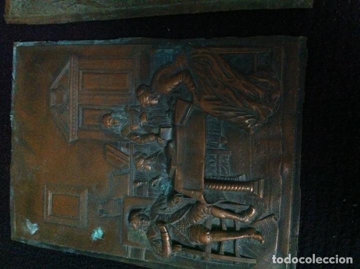 Arte: Pareja placa de cobre antigua - Foto 2