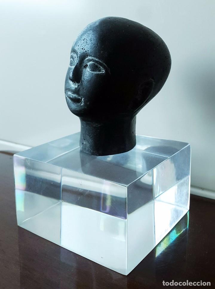 Arte: PEQUE&Ntilde;A CABEZA DE NI&Ntilde;O EGIPCIO. - Foto 3