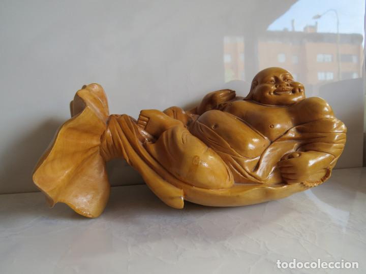Arte: TALLA ORIENTAL EN MADERA - BUDA - Foto 4
