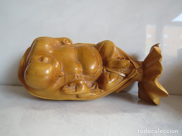 Arte: TALLA ORIENTAL EN MADERA - BUDA - Foto 8