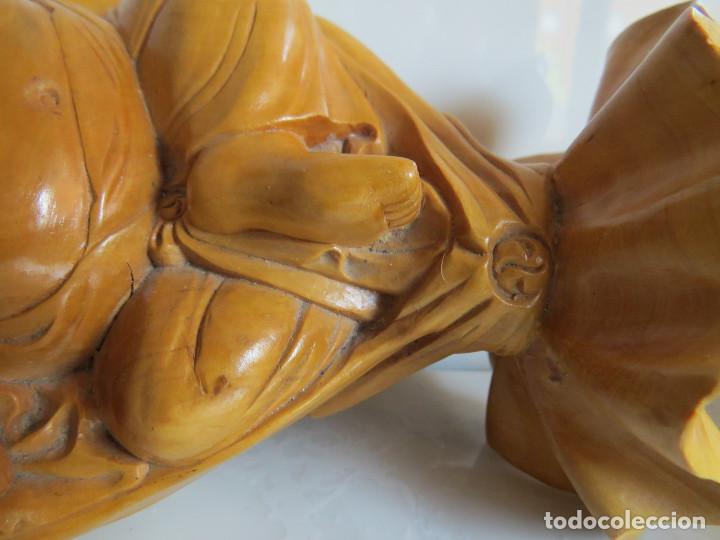 Arte: TALLA ORIENTAL EN MADERA - BUDA - Foto 10