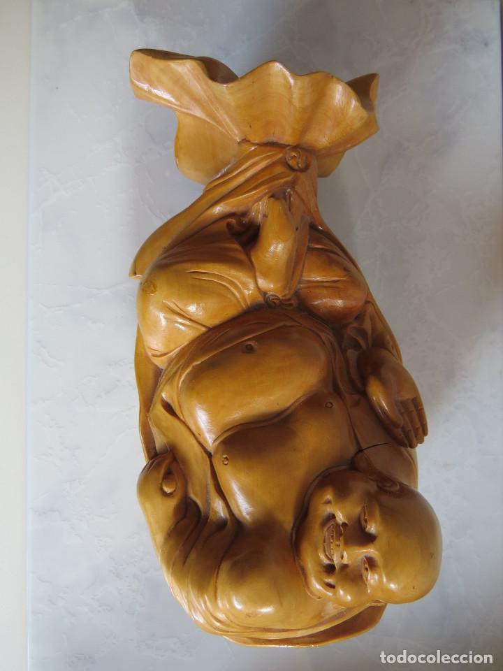 Arte: TALLA ORIENTAL EN MADERA - BUDA - Foto 14