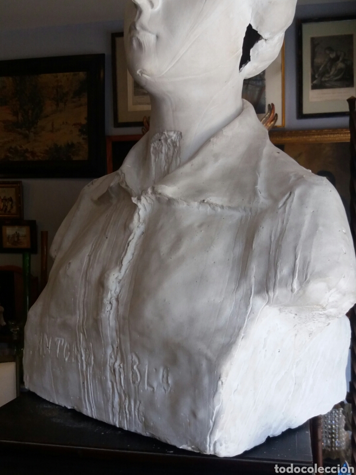 Arte: BONITO BUSTO DE MUJER EN ESCAYOLA.1916. - Foto 9