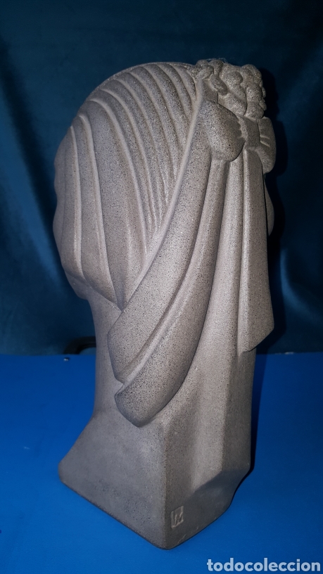 Arte: PRECIOSO BUSTO DE MUJER CON TOCADO - Foto 6
