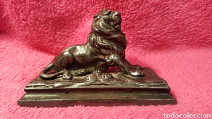 Arte: FIGURA ANTIGUA DE LE&Oacute;N - Foto 1