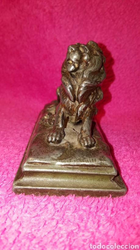 Arte: FIGURA ANTIGUA DE LE&Oacute;N - Foto 2