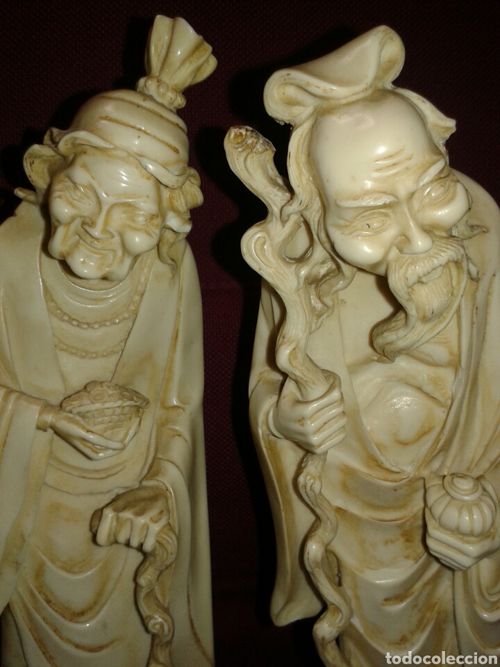 Arte: ANTIGUAS FIGURA PASTA MARFIL - Foto 2