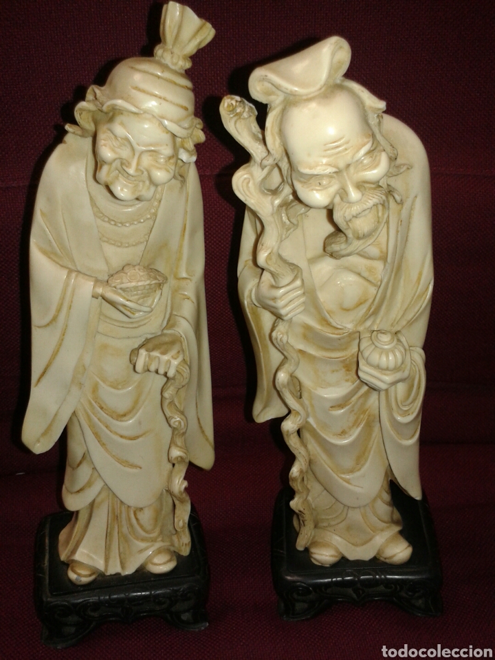 Arte: ANTIGUAS FIGURA PASTA MARFIL - Foto 3
