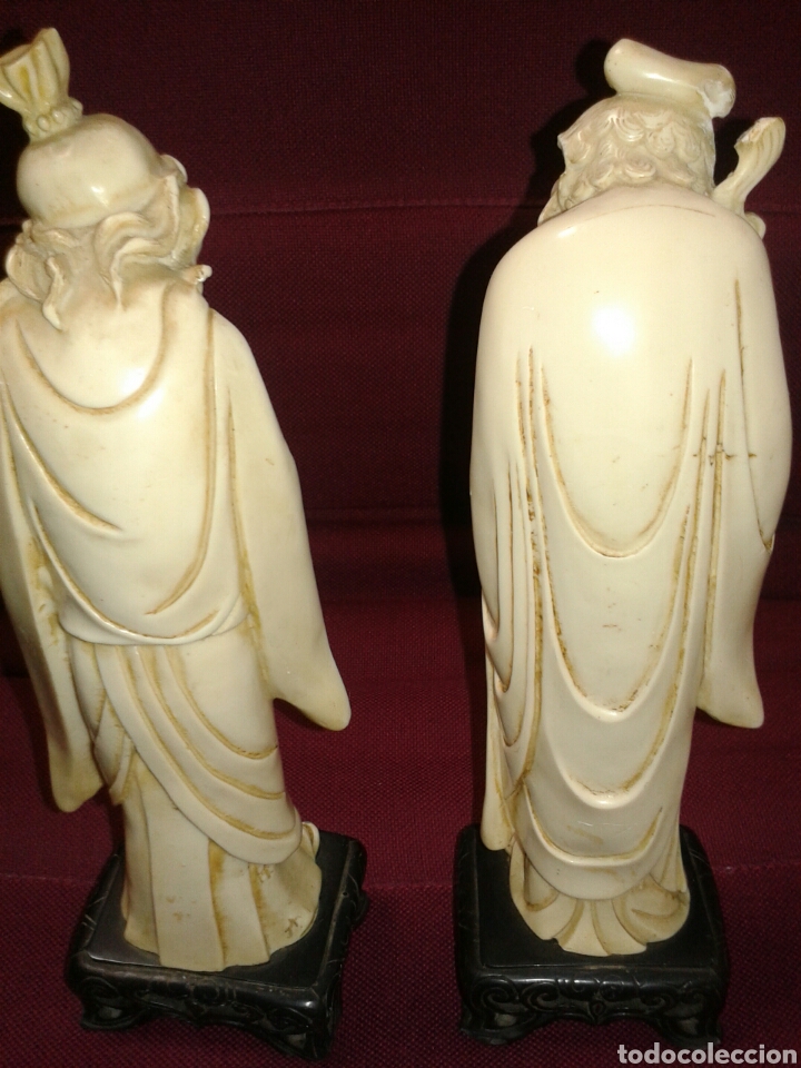 Arte: ANTIGUAS FIGURA PASTA MARFIL - Foto 5