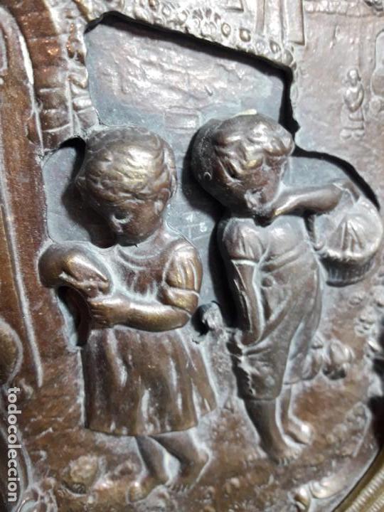 Arte: Relieve en lat&oacute;n enmarcado curnocopia - Foto 5