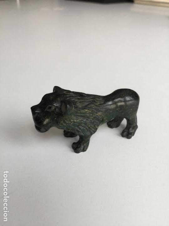 Arte: LE&Oacute;N TALLADO EN JASPE , ANTIGUO Y ORIGINAL , - Foto 2