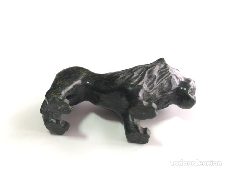 Arte: LE&Oacute;N TALLADO EN JASPE , ANTIGUO Y ORIGINAL , - Foto 5