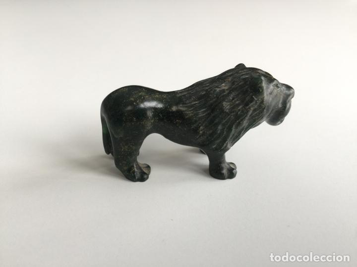 Arte: LE&Oacute;N TALLADO EN JASPE , ANTIGUO Y ORIGINAL , - Foto 7