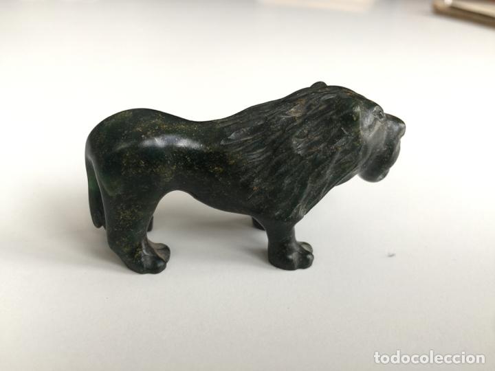 Arte: LE&Oacute;N TALLADO EN JASPE , ANTIGUO Y ORIGINAL , - Foto 8