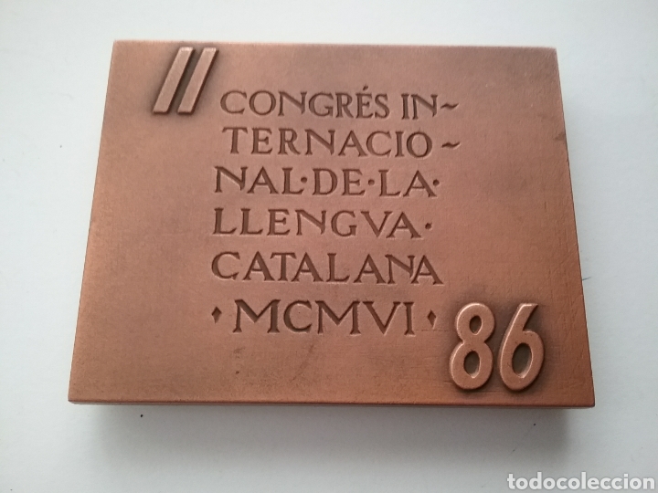 Arte: Placa conmemorativa de Subirachs 1985 en cobre. - Foto 2