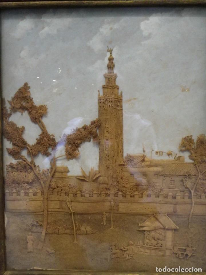 Arte: Giralda siglo XIX en corcho y terciopelo - Foto 6