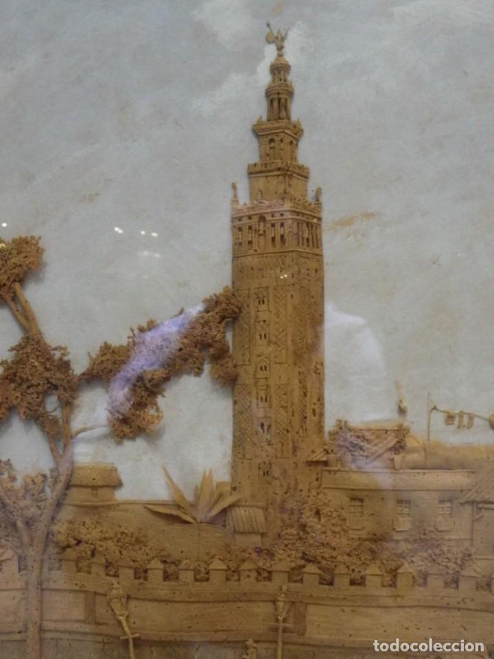 Arte: Giralda siglo XIX en corcho y terciopelo - Foto 13