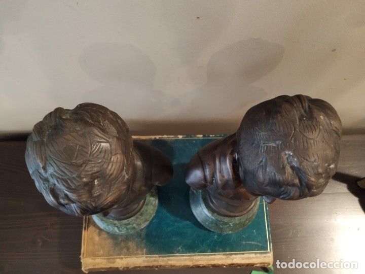 Arte: PAREJA BUSTO NI&Ntilde;OS BRONCE - Foto 5