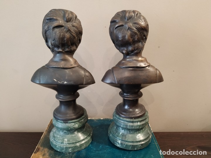Arte: PAREJA BUSTO NI&Ntilde;OS BRONCE - Foto 7