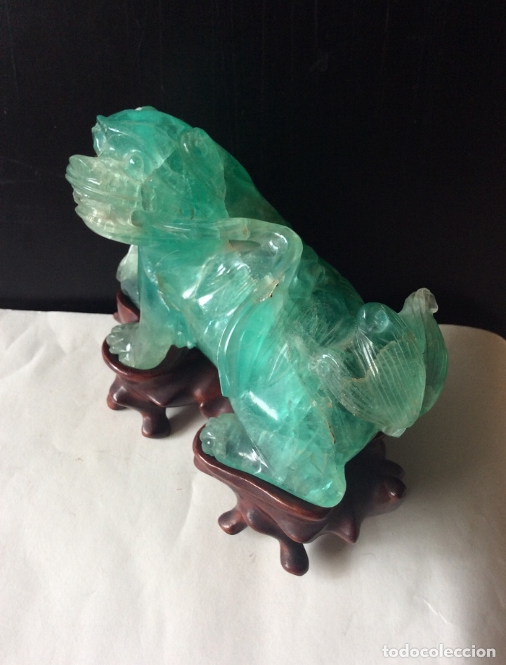 Arte: Perro Foo tallado en Fluorita - Foto 4