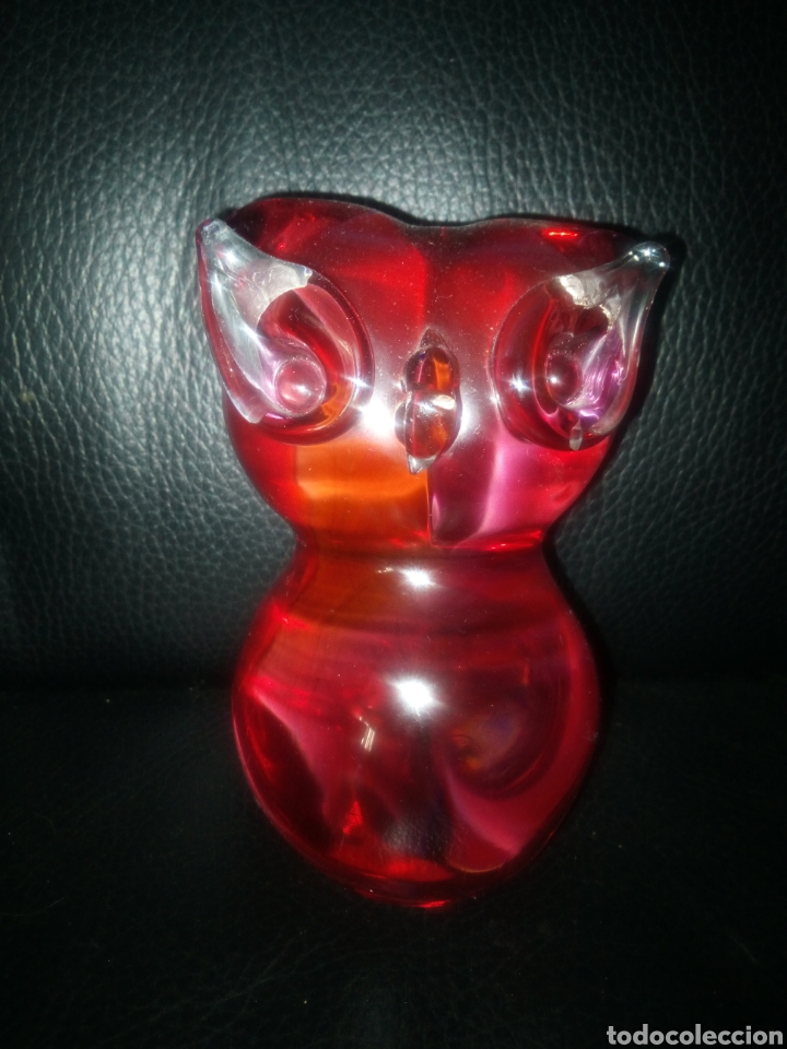 Arte: B&uacute;ho cristal de Murano rojo - Foto 1