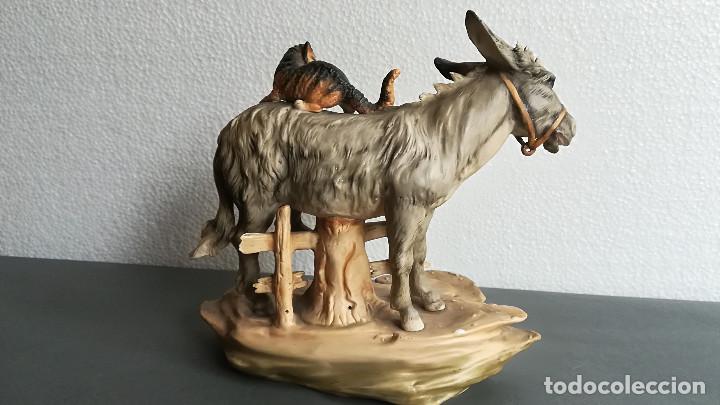 Arte: BISCUIT ITALIANO BURRO Y GATO - Foto 2