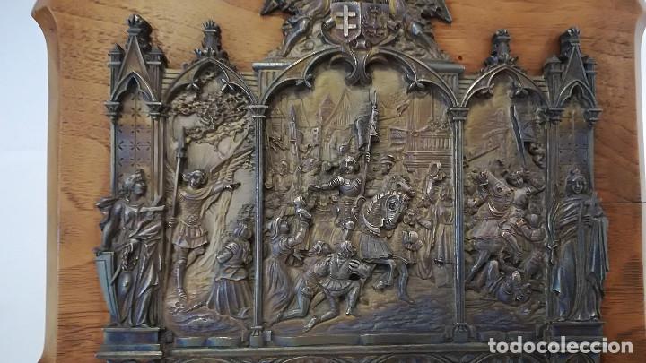Arte: RELIEVE BRONCE PLATEADO JUANA DE ARCO - Foto 3