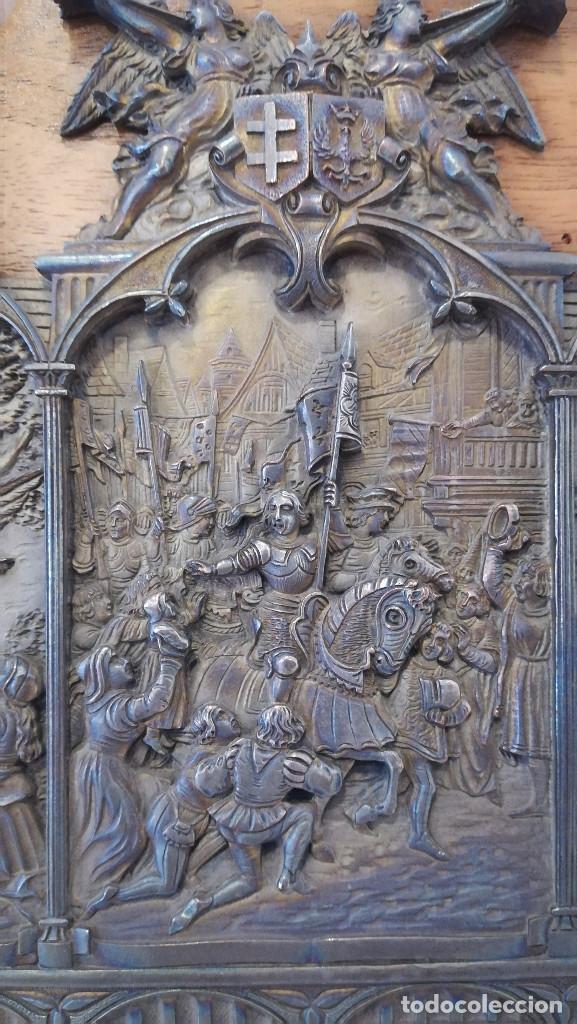 Arte: RELIEVE BRONCE PLATEADO JUANA DE ARCO - Foto 4