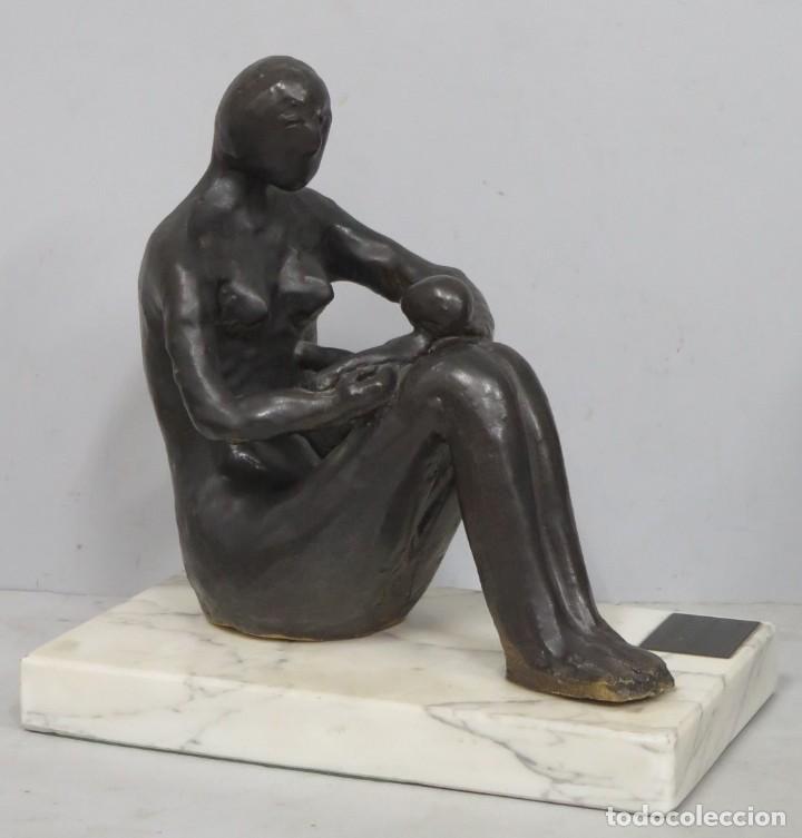 Arte: MATERNIDAD. GRES CERAMICO. SOL PEREZ SEGURA (ELCHE, 1940) - Foto 1