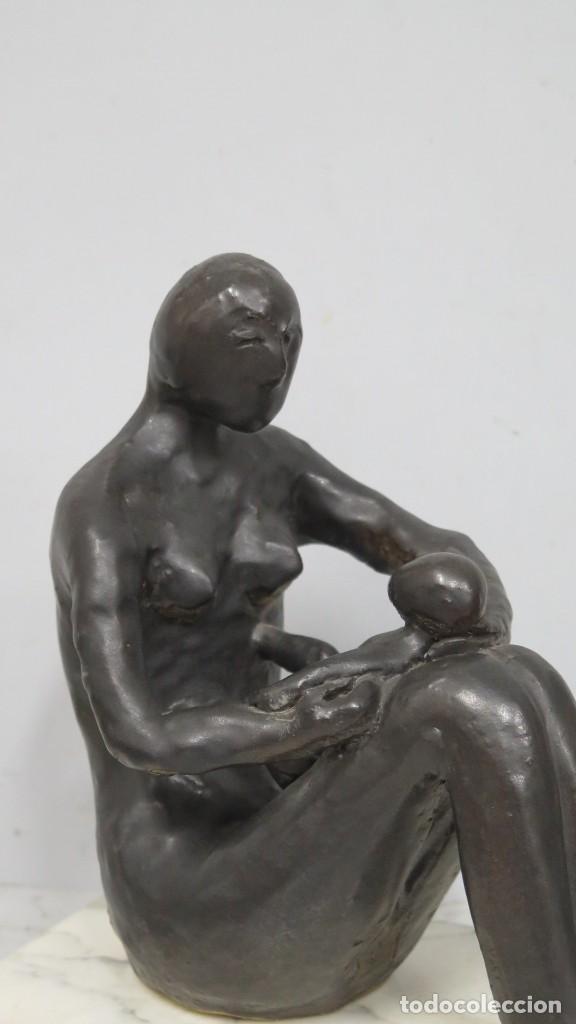 Arte: MATERNIDAD. GRES CERAMICO. SOL PEREZ SEGURA (ELCHE, 1940) - Foto 2