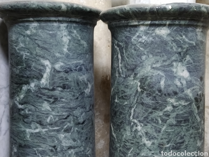 Arte: Pareja de columnas m&aacute;rmol verde makael. - Foto 2