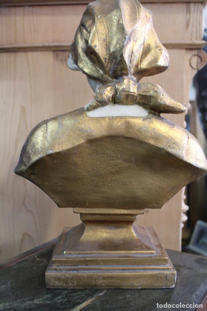 Arte: busto de mujer en marmolina - Foto 2